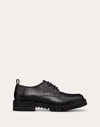 VALENTINO GARAVANI VALENTINO GARAVANI UOMO VLOGO CALFSKIN DERBY MAN BLACK CALFSKIN 100% 46