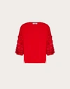 VALENTINO VALENTINO EMBROIDERED CASHMERE WOOL SWEATER