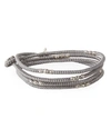 M COHEN MEN'S KNOTTED WRAP BRACELET WITH SILVER BEADS, GRAY,PROD219870330