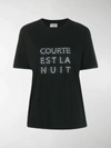 SAINT LAURENT COURTE EST LA NUIT T-SHIRT,14103772