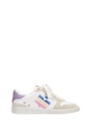 ISABEL MARANT BULIAN BASKETS SNEAKERS IN WHITE SUEDE AND LEATHER,10986231