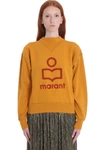 ISABEL MARANT ÉTOILE MOBY SWEATSHIRT IN YELLOW COTTON,10986265