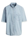 BALENCIAGA Normal-Fit Chambray Short-Sleeve Shirt
