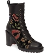CHRISTIAN LOUBOUTIN METALLIC FLORAL LACE-UP BOOT,3191592