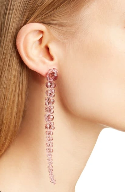 Simone Rocha Beaded Drop Earrings In Smoke