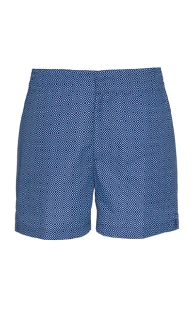 Frescobol Carioca Angra Printed Swim Short In Blue