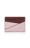 LOEWE Puzzle Two-Tone Leather Card Holder ,718106
