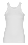 Totême Espera Ribbed Stretch Cotton-blend Top In White