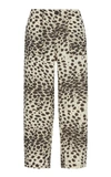 SEA LEO HIGH-WAISTED CROPPED CHEETAH-PRINT COTTON trousers,740741