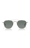 BARTON PERREIRA Doyen Aviator-Style Titanium Sunglasses,747460