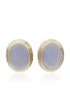 SORAB & ROSHI HAMMERED 18K GOLD AND CHALCEDONY EARRINGS,753761