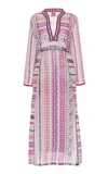 Le Sirenuse Positano Girandola Giada Long Caftan In Print