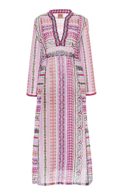 Le Sirenuse Positano Girandola Giada Long Caftan In Print