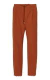 Nanushka Cropped Track Trousers In Orange
