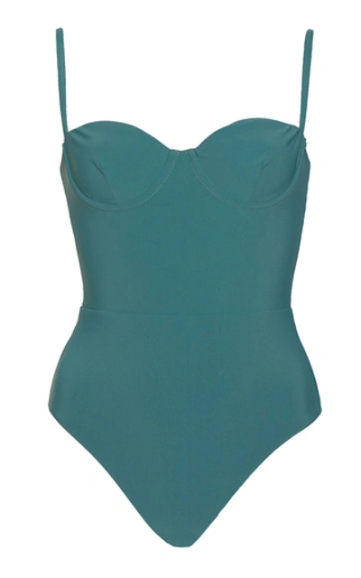 Anemone Balconette One-piece Swimsuit In Blue