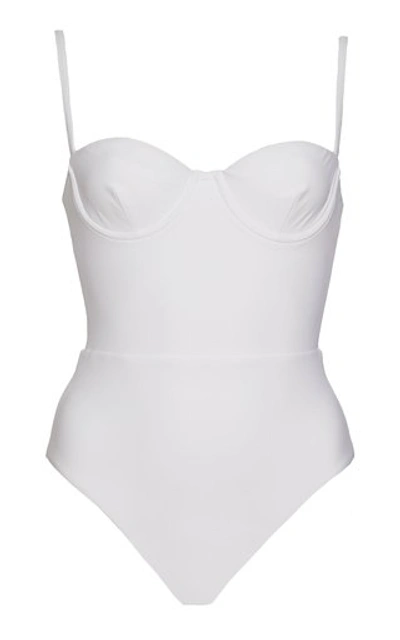 Anemone Balconette One-piece Swimsuit In White
