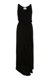 ANEMONE ASYMMETRIC TIE-FRONT WASHED-GEORGETTE WRAP DRESS,763503