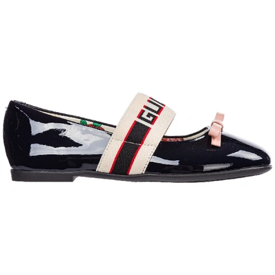 Gucci Girls Ballet Flats Ballerinas Child In Blue