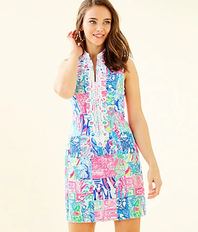 Lilly Pulitzer Alexa Shift Dress In Multi Pop Up Summer Remix Patch