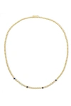 JENNIFER MEYER 18-KARAT GOLD, DIAMOND AND SAPPHIRE NECKLACE