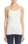 Joie Coraline Womens Knit Scoop Neck Tank Top In White