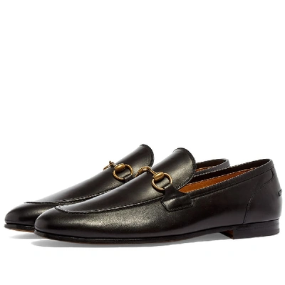 Gucci Jordaan Leather Loafers With Horsebit In Animal Print