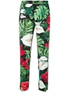 DOLCE & GABBANA FLORAL PRINT TROUSERS