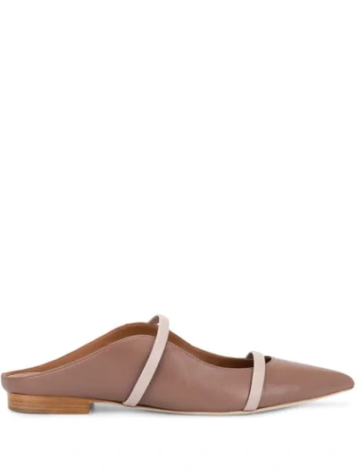 Malone Souliers Maureen Pointy Toe Flat In Beige