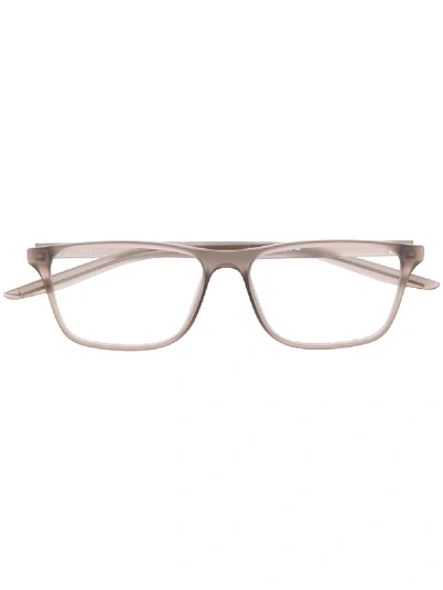 Nike Rectangular Frame Glasses In 灰色