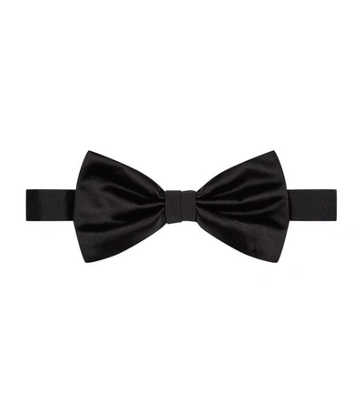 Canali Pre-tied Silk Bow Tie In Black