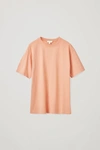 Cos Long Cotton T-shirt In Orange