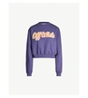 OFF-WHITE BRANDED CROPPED COTTON-JERSEY SWEATSHIRT