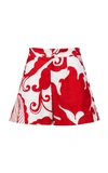 La Doublej X Mantero Marea Printed Shorts In Red