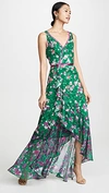 MARCHESA NOTTE FLORAL HIGH LOW GOWN