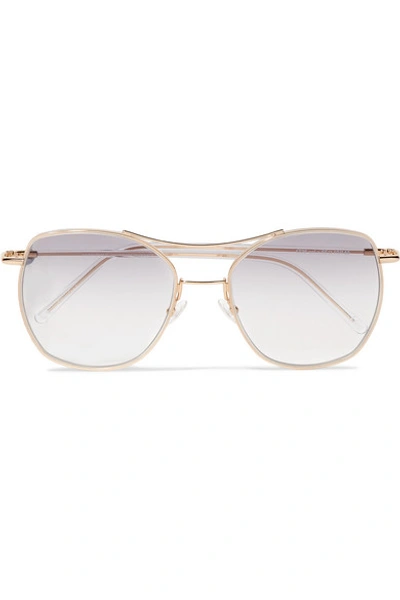 Andy Wolf Aviator-style Gold-tone Optical Glasses