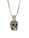 ALEXANDER MCQUEEN Crystal Skull Goldtone Pendant Necklace