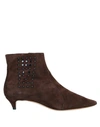 Tod's Ankle Boots In Dark Brown