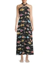 OSCAR DE LA RENTA Fish-Print Button-Front Dress