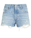 Levi's 501 Luxor Distressed Denim Shorts In Light Wash Denim