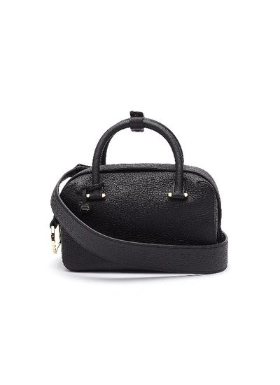 Delvaux 'cool Box Mini' Leather Bag In Noir / Gold