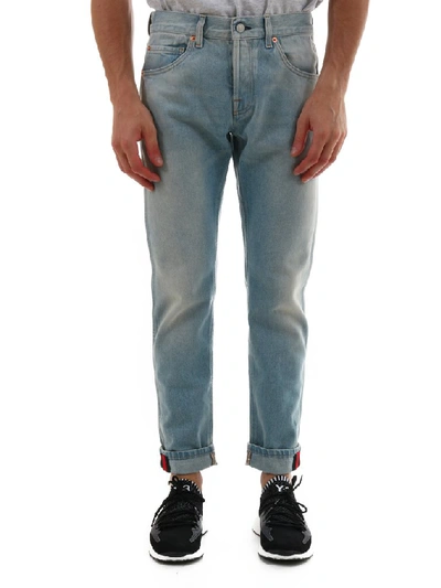 Gucci Band Straight-leg Jeans In Blue