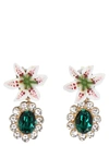 DOLCE & GABBANA DOLCE & GABBANA FLORAL DROP EARRINGS