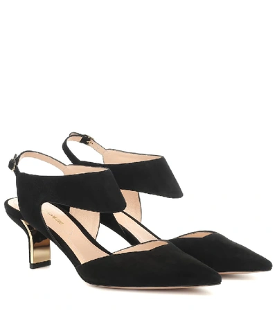 Nicholas Kirkwood Leeloo Suede Slingback Pumps In Black