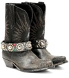 GOLDEN GOOSE WISH STAR LEATHER COWBOY BOOTS,P00404672
