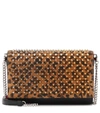 Christian Louboutin Paloma Spiked Leopard-print Suede And Leather Clutch In Multicoloured