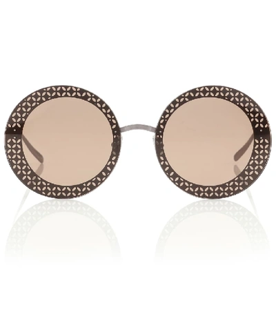 Alaïa Round Sunglasses In Brown