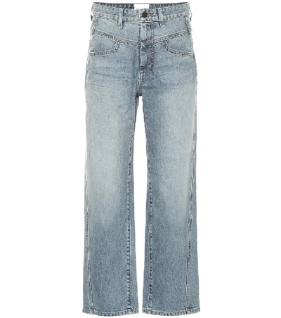 Colovos High-rise Straight-leg Jeans In Blue