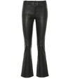 STOULS DEAN MID-RISE CROPPED LEATHER PANTS,P00401636
