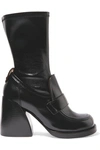 CHLOÉ ADELIE GLOSSED-LEATHER BOOTS