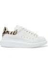 Alexander Mcqueen Oversized Contrast Heel Counter Sneakers In White